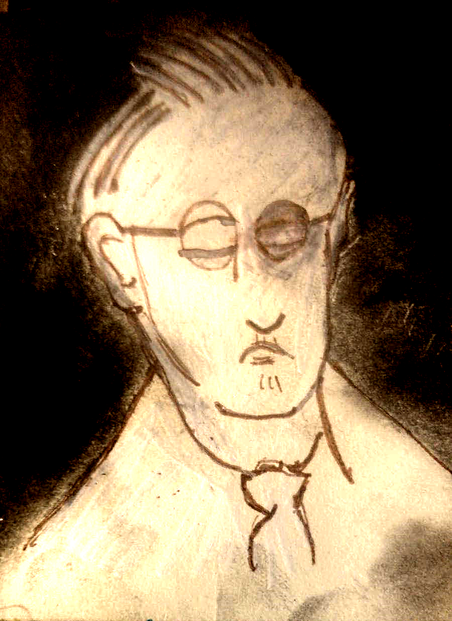 portrait of James Joyce, by one of my dad's friends